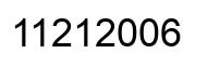 Number 11212006 black image