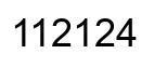Number 112124 black image