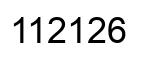 Number 112126 black image