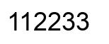 Number 112233 black image