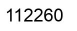 Number 112260 black image