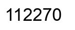 Number 112270 black image