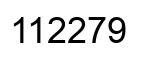 Number 112279 black image