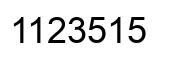 Number 1123515 black image