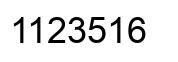 Number 1123516 black image