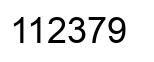 Number 112379 black image