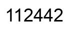 Number 112442 black image