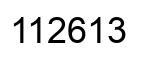 Número 112613 imagen negro