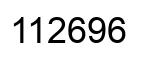 Number 112696 black image