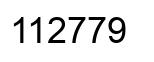 Number 112779 black image