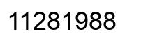 Number 11281988 black image