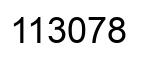 Number 113078 black image
