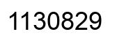 Number 1130829 black image