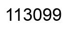 Number 113099 black image