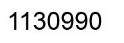 Number 1130990 black image