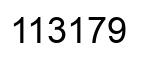 Number 113179 black image