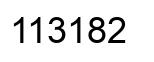 Number 113182 black image