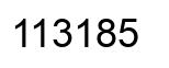 Number 113185 black image