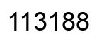 Number 113188 black image