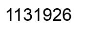 Number 1131926 black image