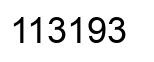 Number 113193 black image