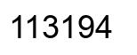 Number 113194 black image