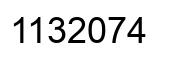 Number 1132074 black image