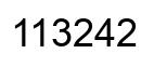 Número 113242 imagen negro