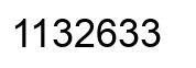 Number 1132633 black image