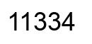 Number 11334 black image