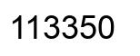 Number 113350 black image