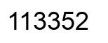 Number 113352 black image