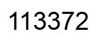Number 113372 black image