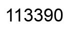 Number 113390 black image