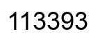 Number 113393 black image