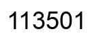 Number 113501 black image