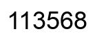 Number 113568 black image