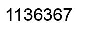 Number 1136367 black image