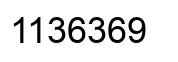 Number 1136369 black image