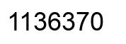 Number 1136370 black image