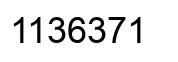Number 1136371 black image