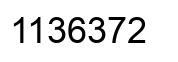 Number 1136372 black image