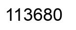Number 113680 black image