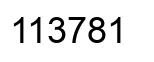 Número 113781 imagen negro