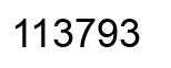 Número 113793 imagen negro