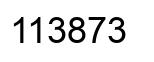 Number 113873 black image