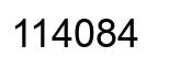 Number 114084 black image
