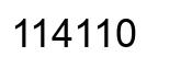 Number 114110 black image
