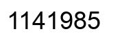 Number 1141985 black image