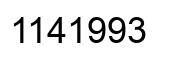Number 1141993 black image